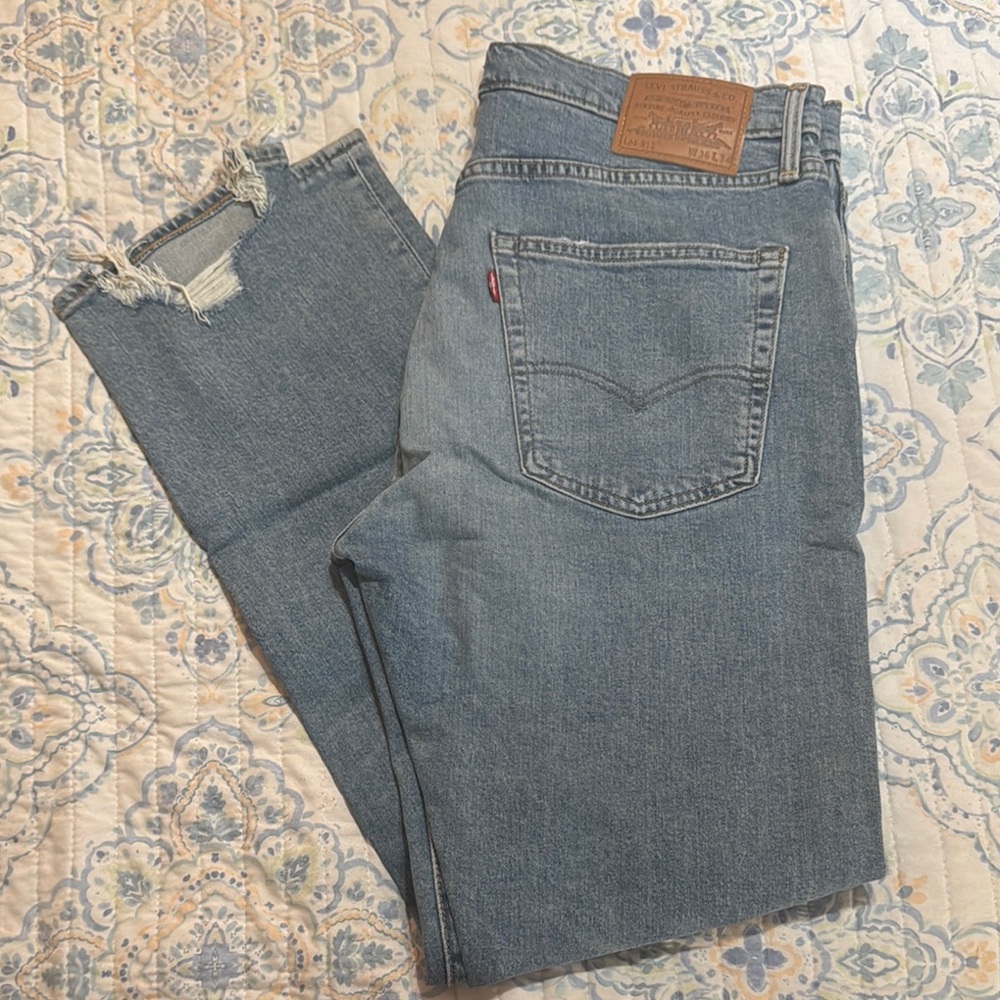 Levi's Lot 512 Men's Blue Jeans 36x34